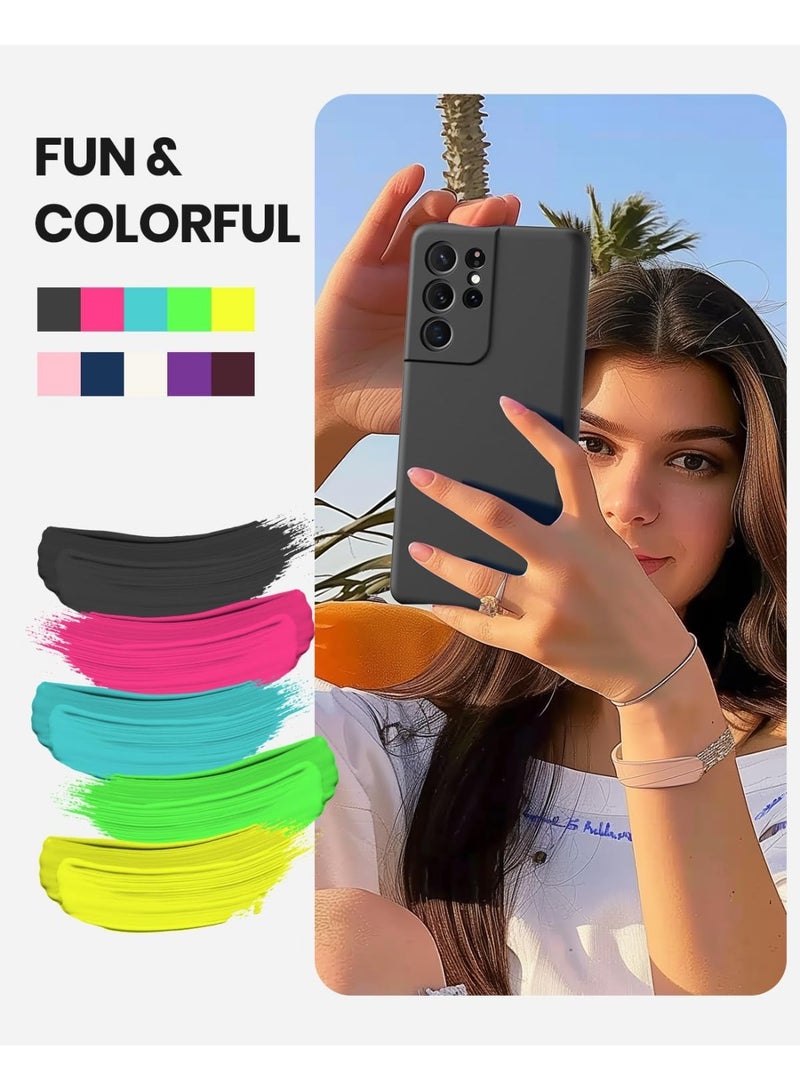 Houmt Samsung Galaxy S21 Ultra Case Cover Ultra-Thin Soft Silicone Case with Anti-Scratch Microfiber Lining Cushion for Samsung S21 Ultra - Image 3