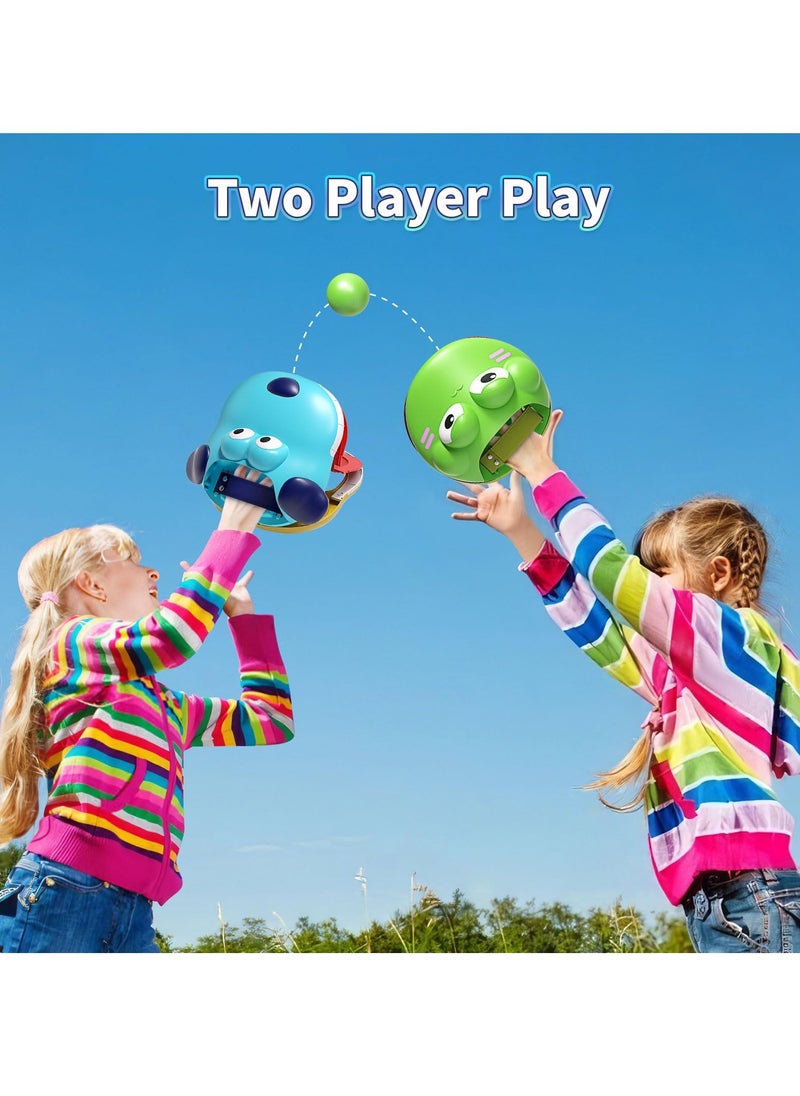 Generic Catch and Toss Ball Game Set, 2 Beach Toys for Family Fun, Includes 2 Launchers and 14 Balls, Outdoor Games for Kids and Adults Ages 3,12  - Image 4