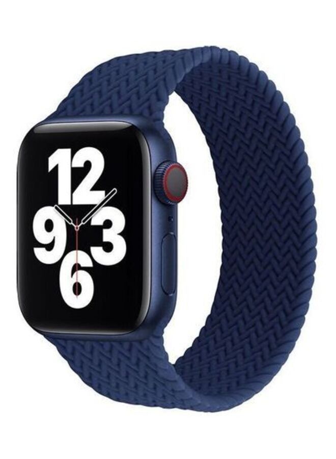 ACLIX Silicon Braided Replacement Strap For Apple Watch Series 7/6/SE/5/4 41/40/38 mm Medium Blue