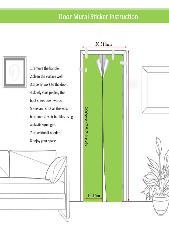 Jacklove Door Sticker Wall Paper-3D Door Mural Mandala Wall Decal Self-Adhesive Waterproof Removable Wallpaper Home Decoration for Bedroom Livingroom Bathroom 30.3x78.7(77x200cm), 2 Pcs Set - Image 3