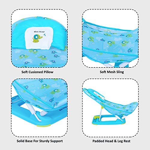 1st Step Baby Bather with 3 Level Recline and Anti-Skid Base (Blue) - Image 3