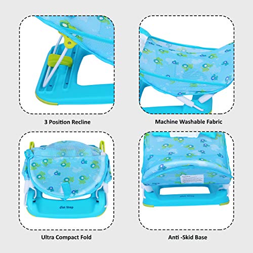 1st Step Baby Bather with 3 Level Recline and Anti-Skid Base (Blue) - Image 2