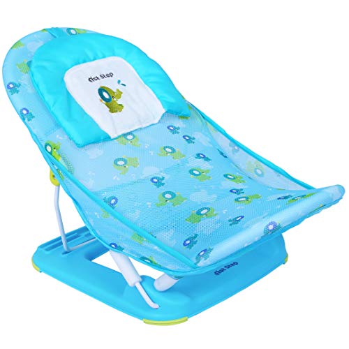 1st Step Baby Bather with 3 Level Recline and Anti-Skid Base (Blue) - Image 1