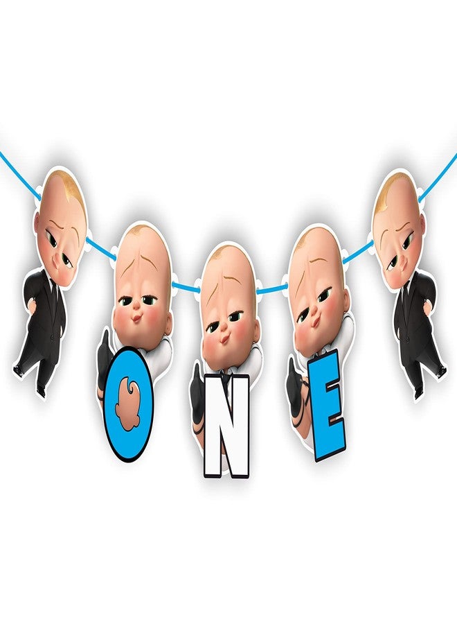 Seyal Bby Boss One Banner - First Birthday Party Decoration for Boys and Girls - Durable, Reusable, and Easy to Hang Banner - Perfect Party Supplies for 1st Birthday Celebration - Image 1