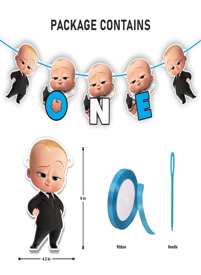 Seyal Bby Boss One Banner - First Birthday Party Decoration for Boys and Girls - Durable, Reusable, and Easy to Hang Banner - Perfect Party Supplies for 1st Birthday Celebration - Image 3