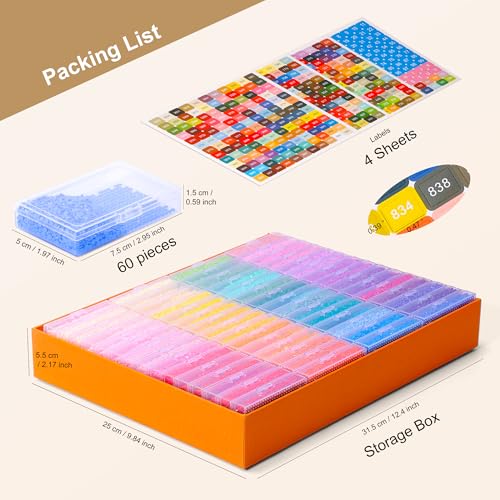 PP OPOUNT 60 PCS Diamond Art Storage Trays for Diamonds Storage & Line-Up, 2-in-1 DiamondPaintingStorage for Diamond Art Crafters, Diamond Art Convex Bottom Design, Diamond Painting Accessories - Image 4
