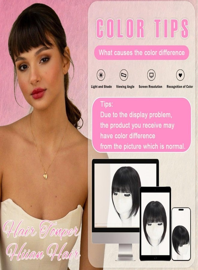 أودير غرة شعر أودير بمشبك للنساء، شعر بشري طبيعي بني داكن، تغطية 360 درجة، غرة خفيفة، وصلات شعر للشعر الخفيف - Image 5