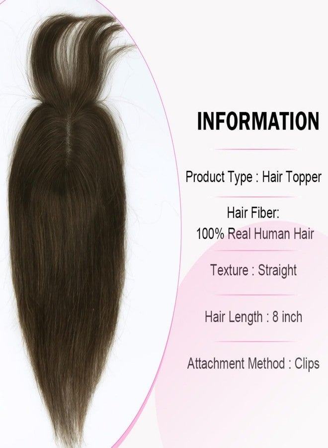 أودير غرة شعر أودير بمشبك للنساء، شعر بشري طبيعي بني داكن، تغطية 360 درجة، غرة خفيفة، وصلات شعر للشعر الخفيف - Image 2