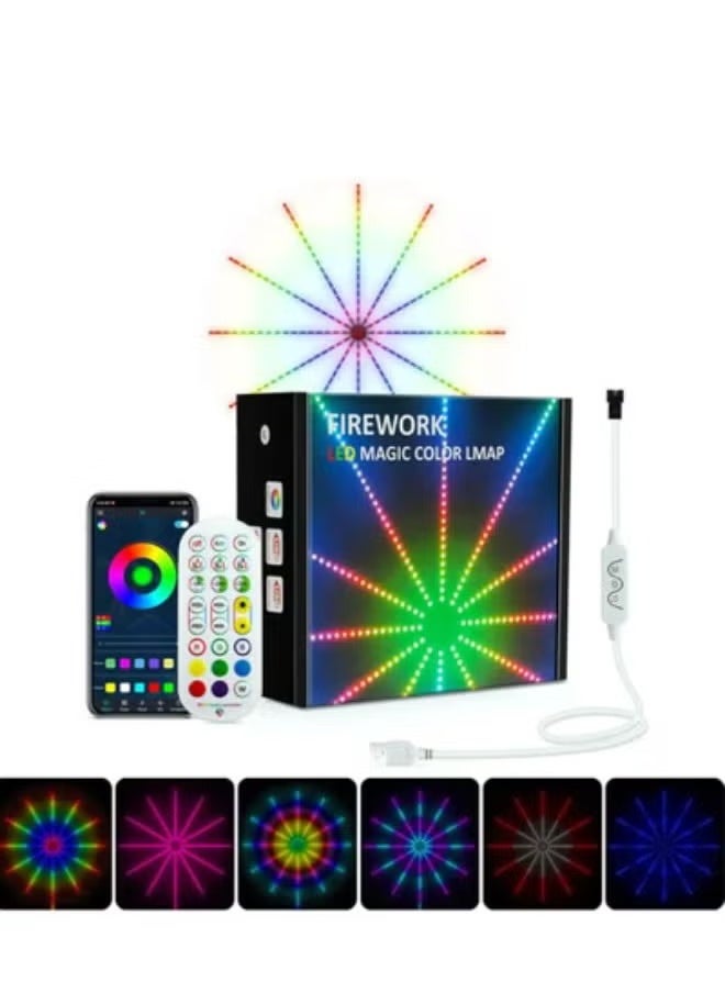 شوبي Firework Magic Color Smart Strip USB Powered Led Lights For Bedroom With Launch Burst Effect Remote App Control 