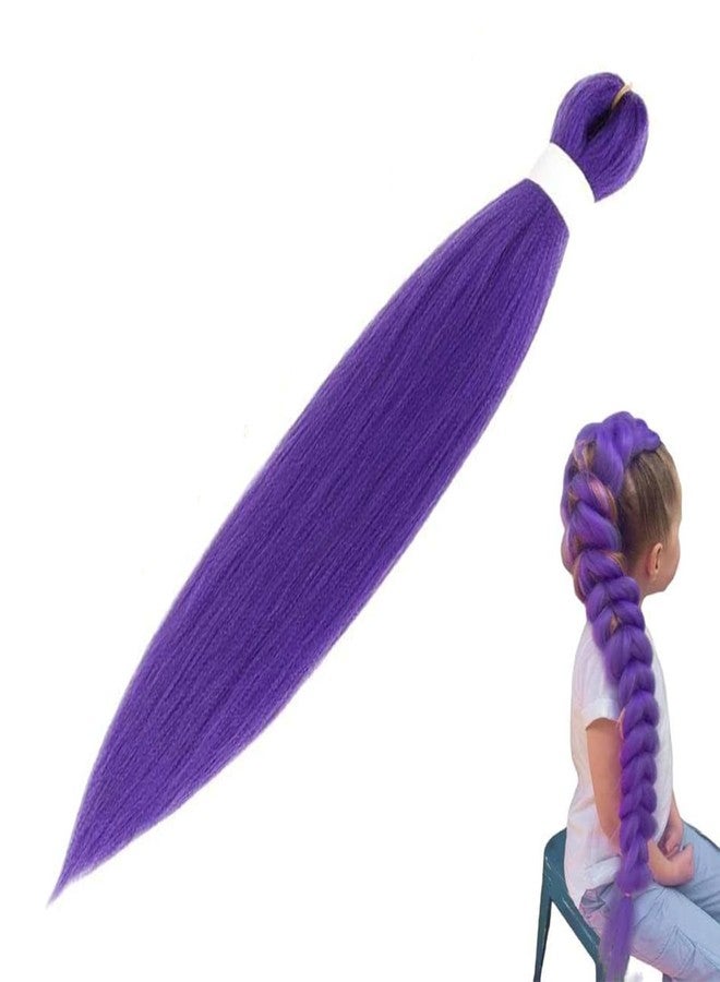 سكويشي وصلات شعر بنفسجية بطول 30 بوصة، وصلات شعر بنفسجية، وصلات شعر ملونة - قطعة شعر مؤقتة نابضة بالحياة مع غطاء قابل للتعديل للمناسبات الخاصة، والأزياء التنكرية، والاستخدام اليومي - Image 1