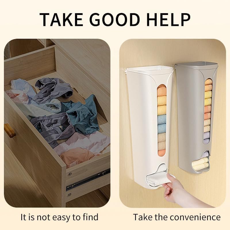 Surfexa Wall Hanging Garbage Bag Underwear Storage Plastic Box Wall Hanging Plastic Storage Box Clear WallMounted Cabinet Storage Organizer Pack 1 - Image 4