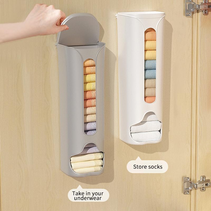 Surfexa Wall Hanging Garbage Bag Underwear Storage Plastic Box Wall Hanging Plastic Storage Box Clear WallMounted Cabinet Storage Organizer Pack 1 - Image 2