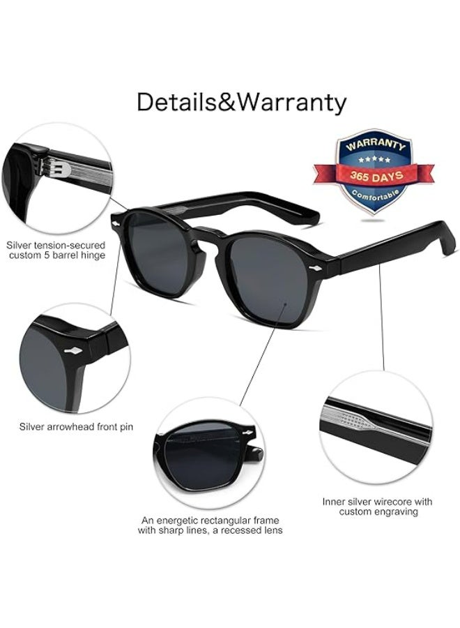 VANLINKER Retro Small Square Sunglasses for Men Women Thin Cube Shades Vintage Slim Frames Intellectual Style VL9774 - Image 2