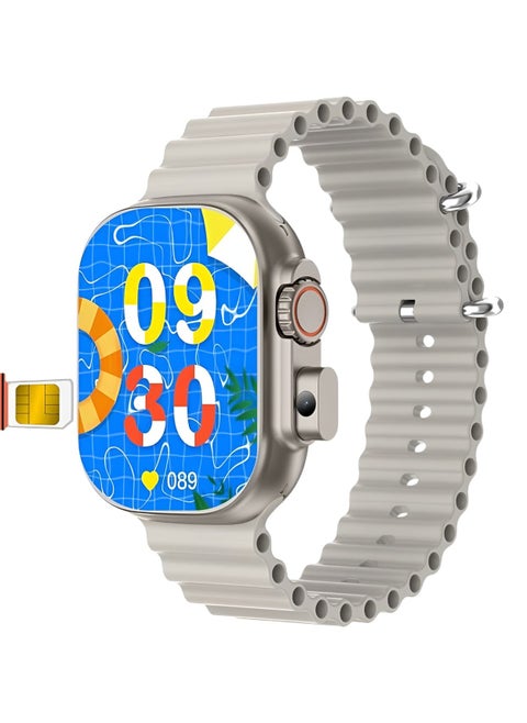 BW10 PRO Smart Watch with Camera, SIM Card, 4G LTE, NFC, Bluetooth (Off White)