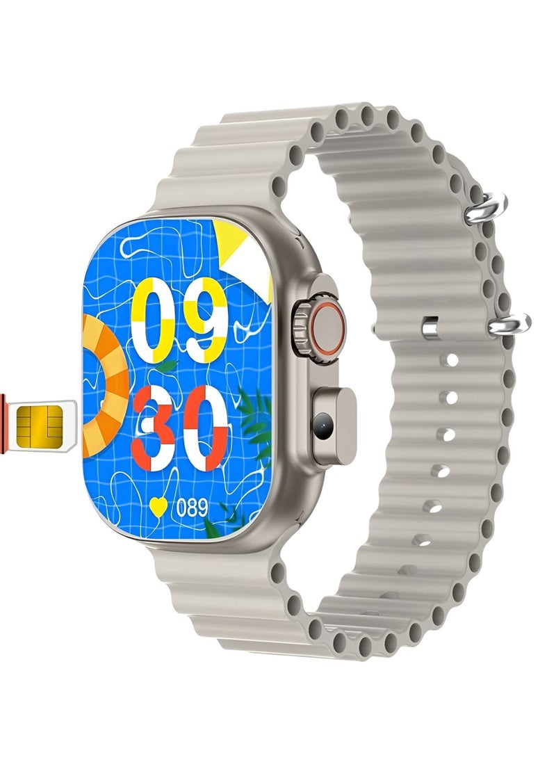 BW10 PRO Smart Watch with Camera, SIM Card, 4G LTE, NFC, Bluetooth (Off White)