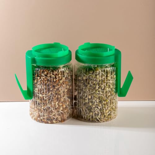HOMBERKING Sprout Maker Jar | Hygienic Glass Sprouts Maker Jar With Printed Recipe Recipes Of Sprouting- Storage Containers Glass Meal Fresh Beans & Grain Sprouter For Living Healthy (PACK OF 1) - Image 2