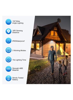 ELTRAZONE ELTERAZONE Solar Lights Outdoor [6 Pack/3 Working Mode], SEZAC Security Motion Sensor Wireless IP 65 Waterproof for Garden Fence Patio Garage (42 LED)  - Image 2