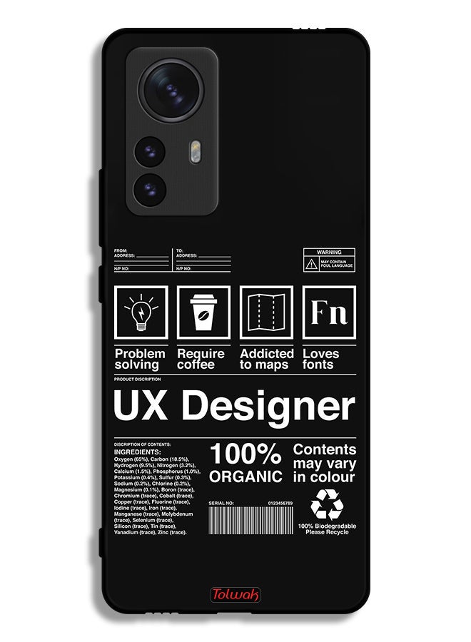 Tolwak Xiaomi 12 Pro Protective Case Cover Ux Designer Sticker - Image 2