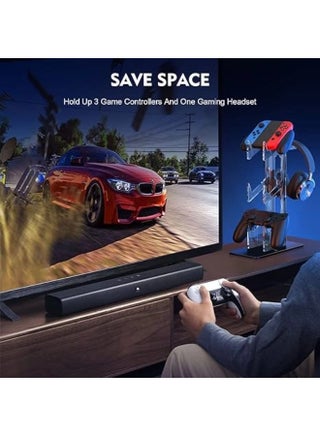 Universal 3 Tier Controller Holder with Headset Stand Holder for Xbox ONE Switch PS4 PS5 PC, Controller Stand Bracket Gaming Accessories - view 5