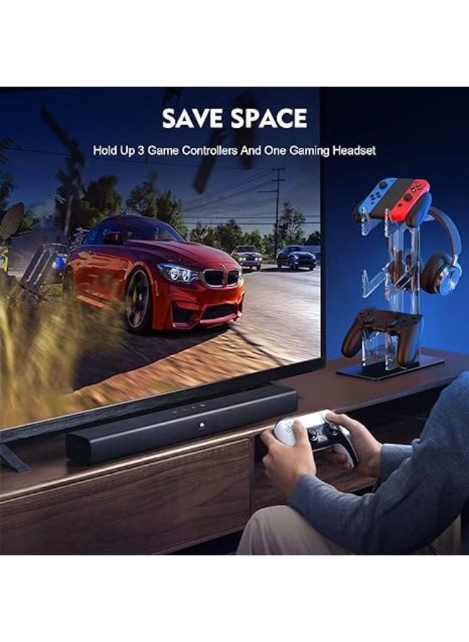 ShebSheb Universal 3 Tier Controller Holder with Headset Stand Holder for Xbox ONE Switch PS4 PS5 PC, Controller Stand Bracket Gaming Accessories  - Image 5
