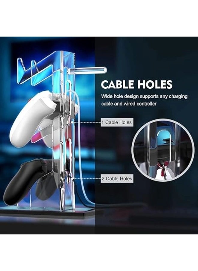 ShebSheb Universal 3 Tier Controller Holder with Headset Stand Holder for Xbox ONE Switch PS4 PS5 PC, Controller Stand Bracket Gaming Accessories  - Image 2