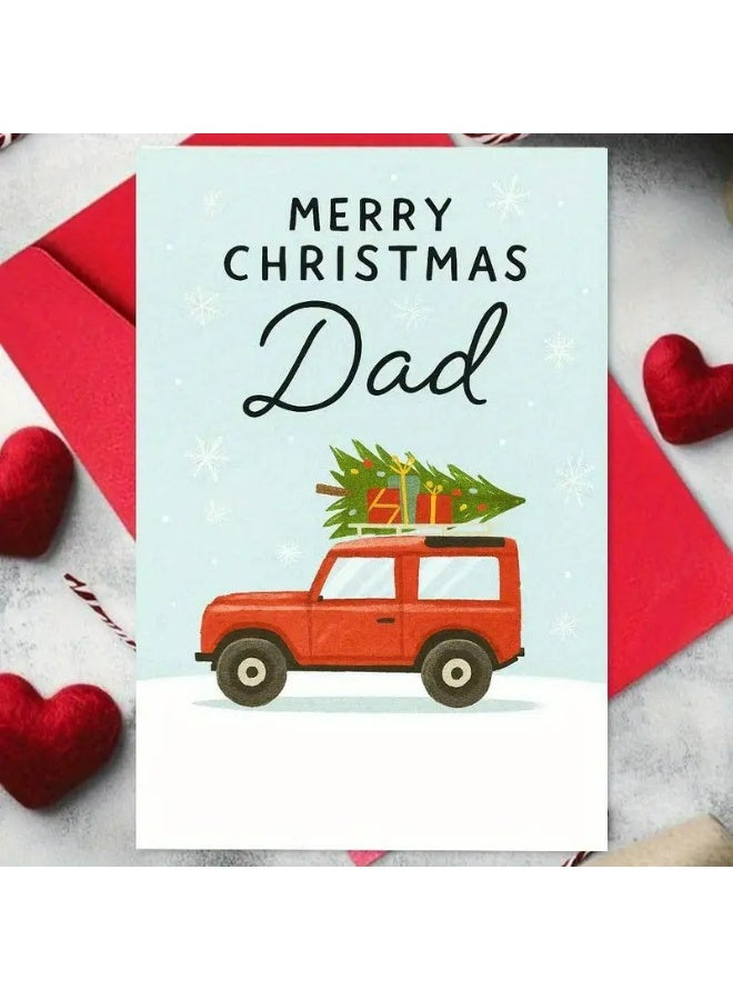 Kandid Cute Christmas Card for The Holiday Season, Christmas Card With Envelope (Dad) - Image 2