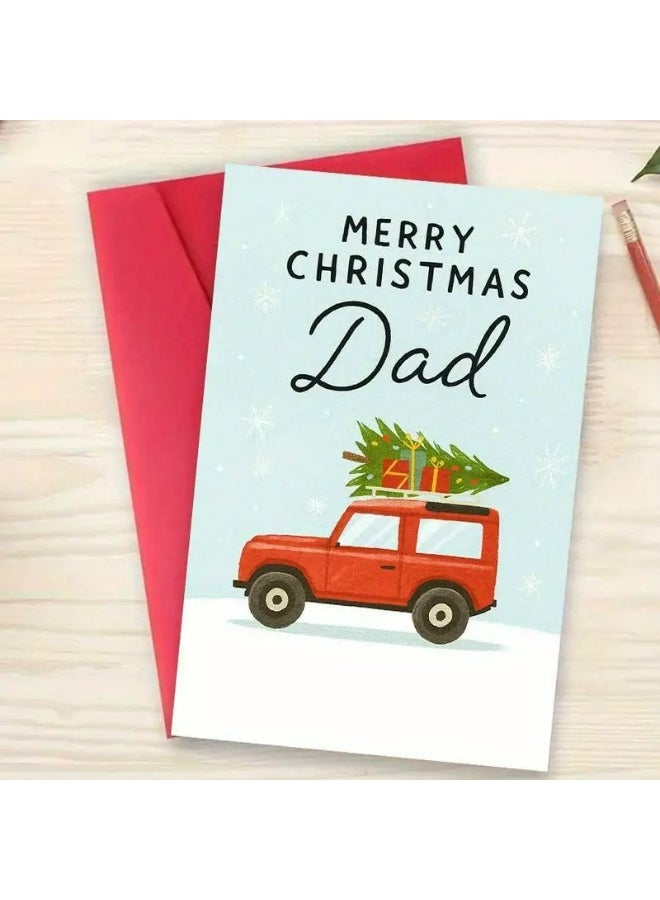 Kandid Cute Christmas Card for The Holiday Season, Christmas Card With Envelope (Dad) - Image 4
