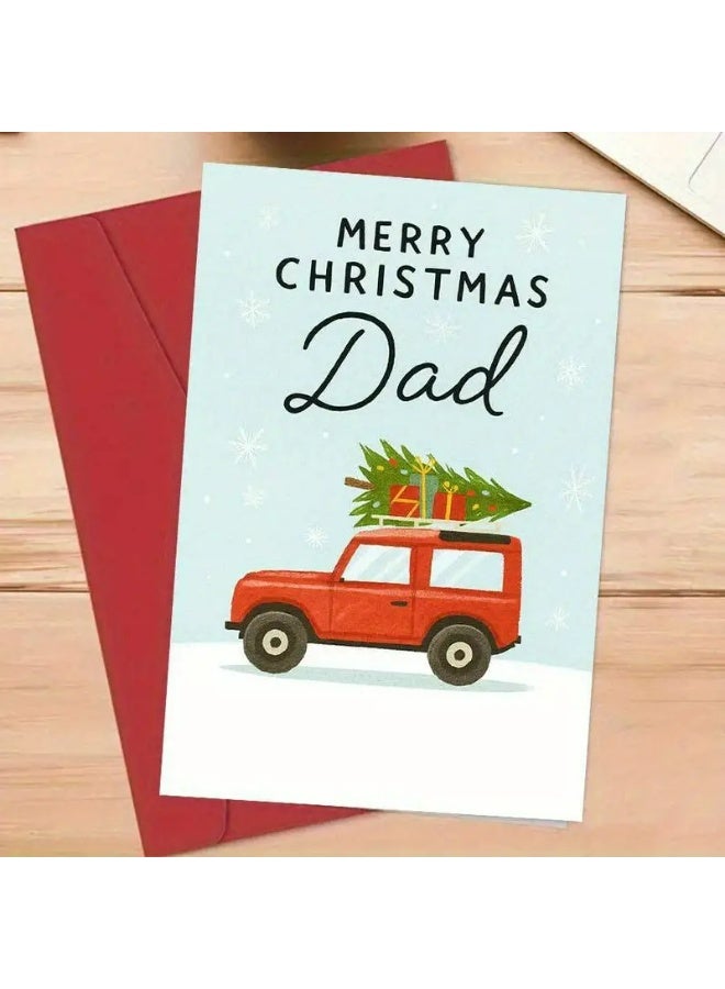 Kandid Cute Christmas Card for The Holiday Season, Christmas Card With Envelope (Dad) - Image 5
