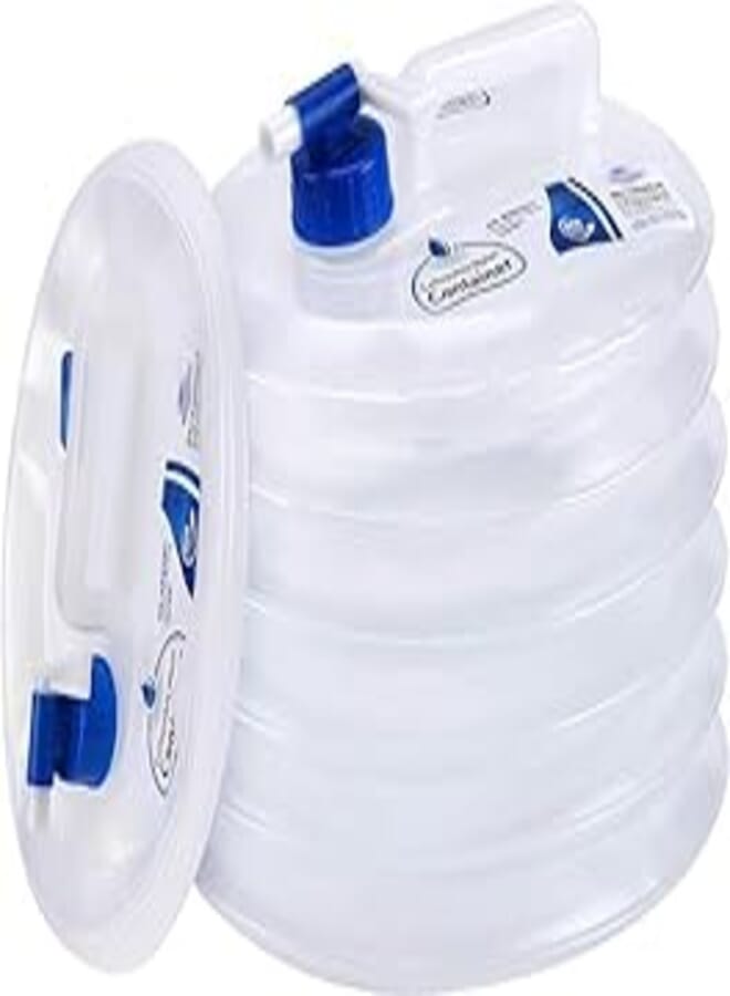 JERKIN Water 10 Litres: Camping and Emergency Solution with Tap and Collapsible Design for Easy Storage and Leak Proof - Perfect for Travel and Clubs! | by generic
