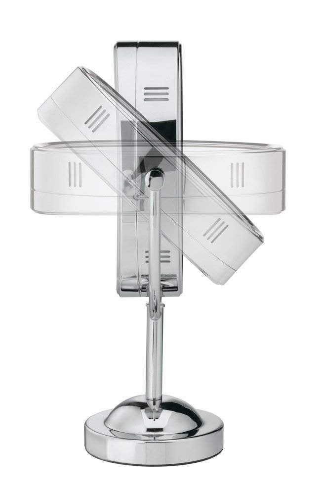 Conair Lighted Makeup Mirror, LED Vanity Mirror, 1X/7X Magnifying Mirror, Double Sided, Corded in Polished Chrome - Image 3