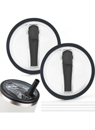 2 Pack 30oz Tumbler Flip Straw Lid Replacement Fit for Stanley Quencher Tumbler with Straws,Leak Proof Splash Resistant Tumbler Lids for Stanley Cup Accessories,Black - pzsku/Z3E0874A36B69F265A816Z/45/1749979331/39f6e18b-7d2d-481b-81c0-b0ad3f299ce2