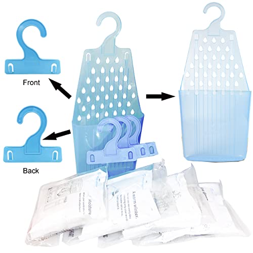 Wisesorb Moisture Absorber Packets with Plastic Case & Hook, Odor Eliminator, Leak Proof, Fragrance Free, Humidity Packs, Hanging Closet Dehumidifier Bags, Moisture Absorber (4 Packs) - Image 4