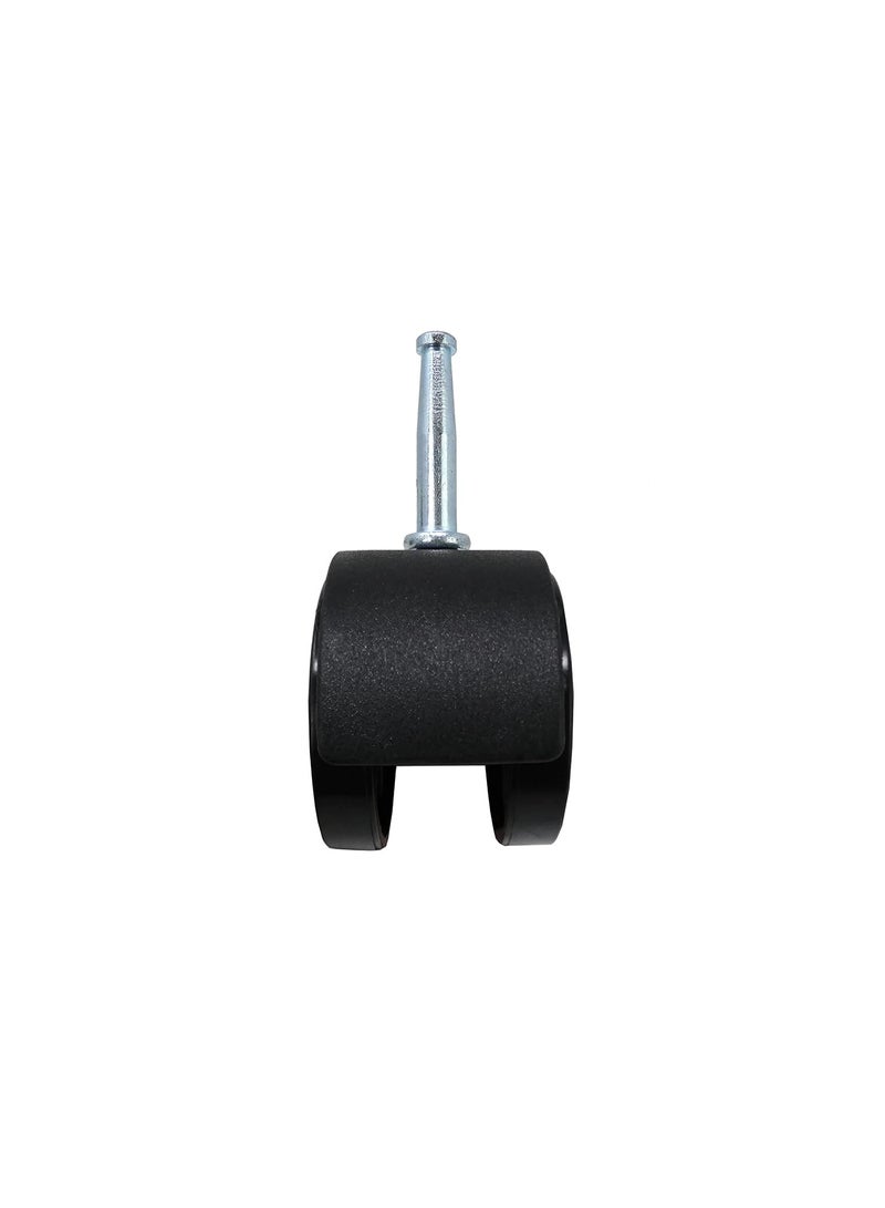 Shepherd Hardware 9418 2-Inch Office Chair Caster, Twin Wheel, 5/16-Inch Stem Diameter, 75-lb Load Capacity, Black, 2 Count (Pack of 1) - Image 4