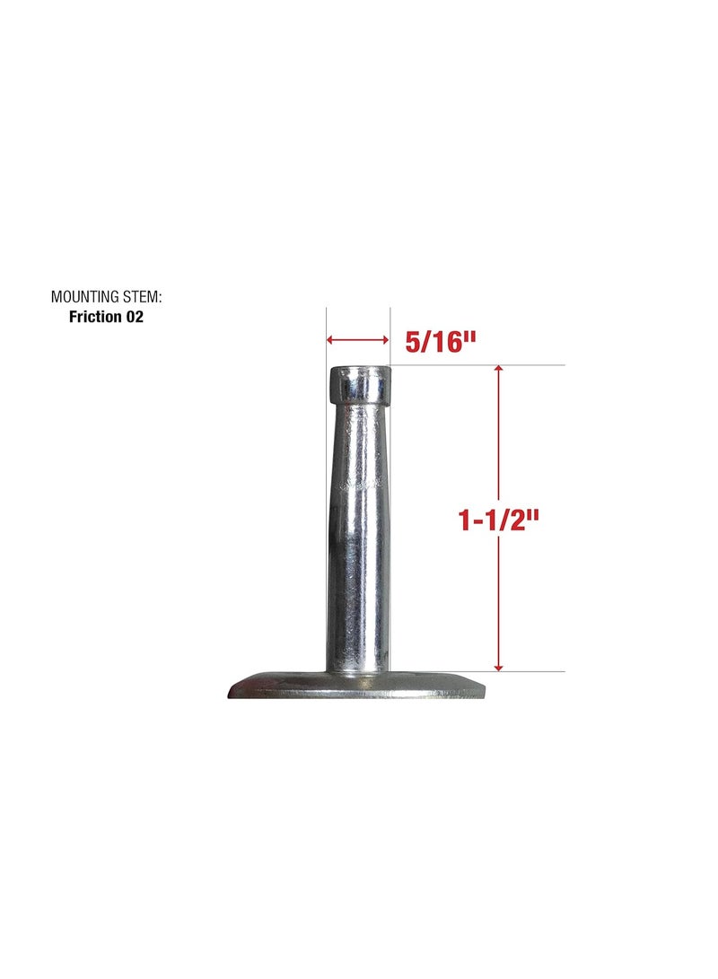 Shepherd Hardware 9418 2-Inch Office Chair Caster, Twin Wheel, 5/16-Inch Stem Diameter, 75-lb Load Capacity, Black, 2 Count (Pack of 1) - Image 3