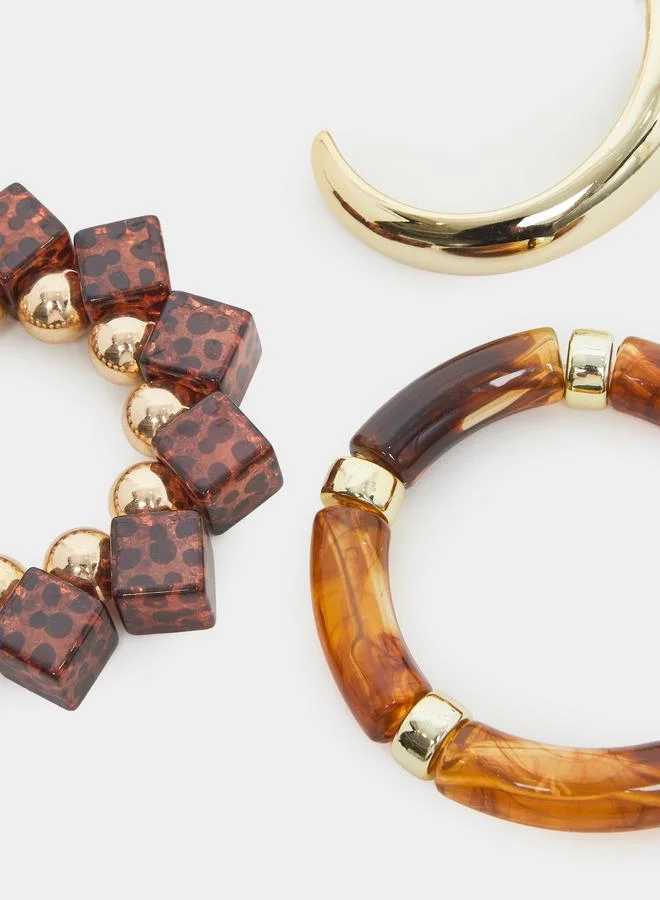 Styli  Pack of 6 - Resin Embellished Bangle for Women | Best Price UAE