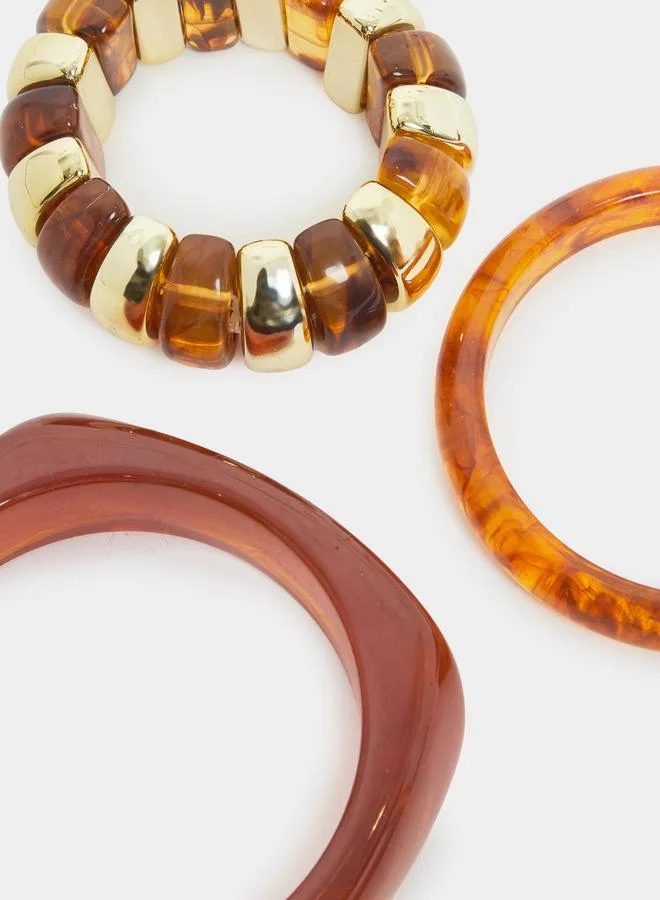 Styli  Pack of 6 - Resin Embellished Bangle for Women | Best Price UAE