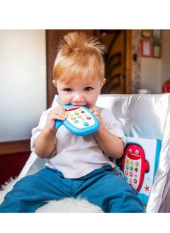 Y&D Baby Musical Phone Toys Shark with Light and Sound Teething Toy for Babies Play Learn Children Toddlers Preschool Birthday Gift 18+ Months Girl Boy Blue  - Image 5
