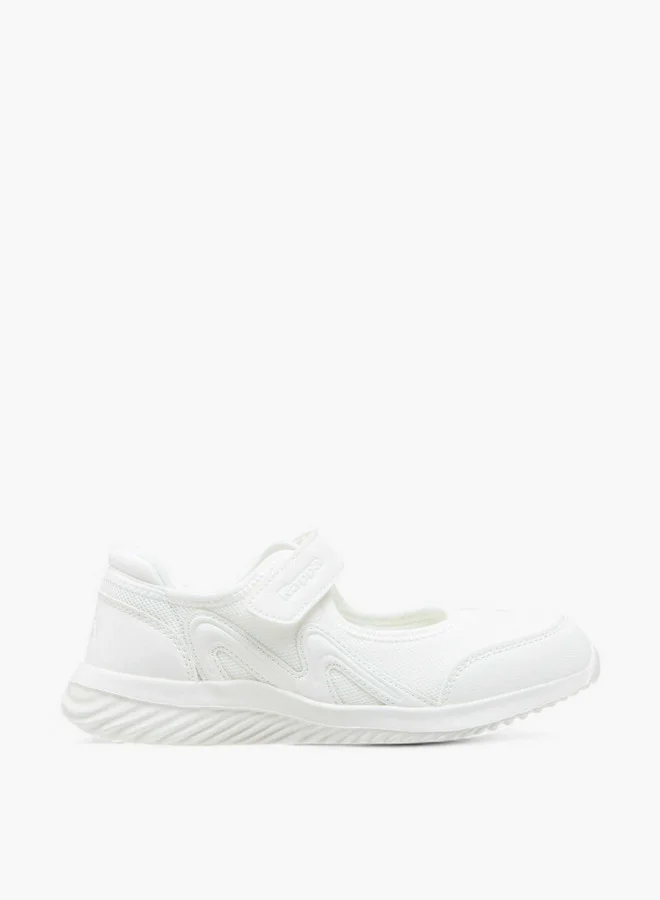 Kappa Girls' Logo Textured Mary Jane School Shoes with Hook and Loop Closure