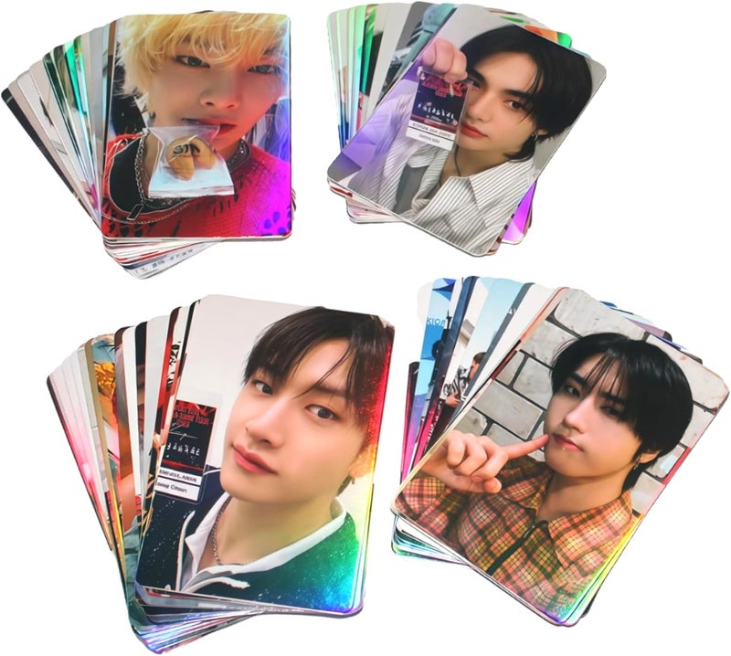 PYAJUU Stray Kids Laser Photocard 55pcs Stray Kids Album Photocard Kpop Stray Kids LOMO Cards Kpop Straykids Album Card Stray Kids Photo Cards 5-Star Postcard Gift for Fans Daugher - Image 5