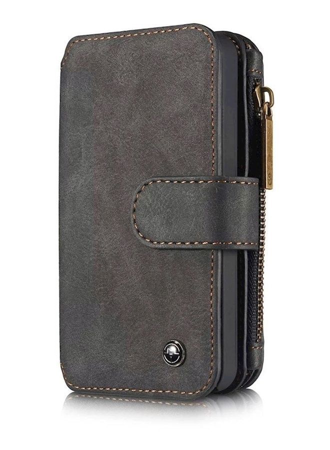 NIBEMINENT Protective Case Cover With Card Slot Holder For Apple iPhone 5/5S/Se Black  - Image 3