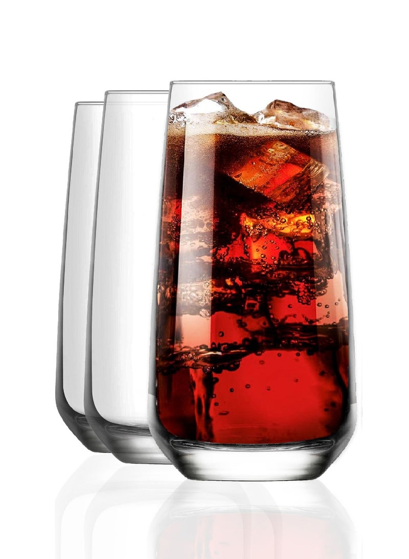 LAV 3 Pieces Lal Long Drink Tumbler Set 480 Ml - Clear - Image 4