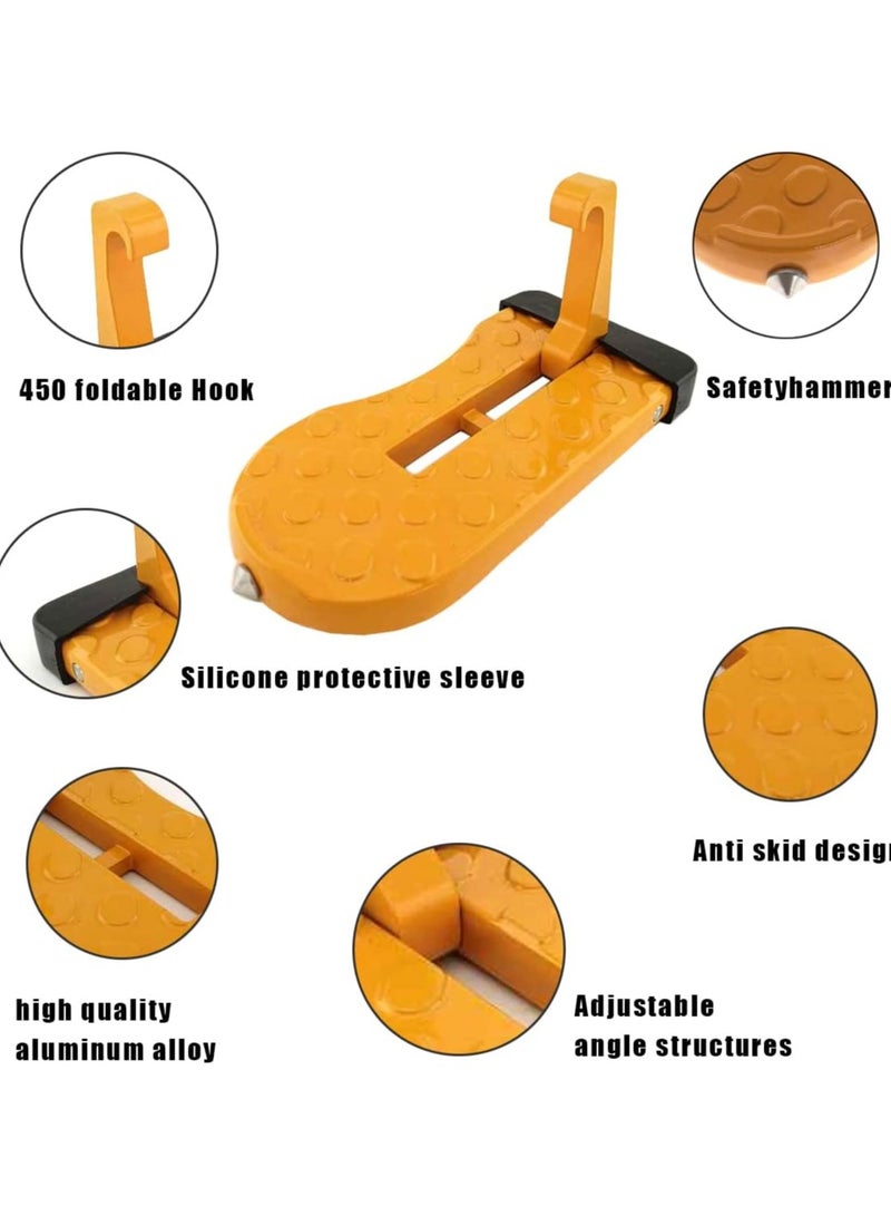 general Car Doorstep Foot Pegs Car Pedal Doorstep Car Doorstep Door Latch Hook Pedal Vehicle Folding Ladder U Shaped Hook Multifunction,fit For Most Suv Trucks Vans Mini Vehicle - Image 3