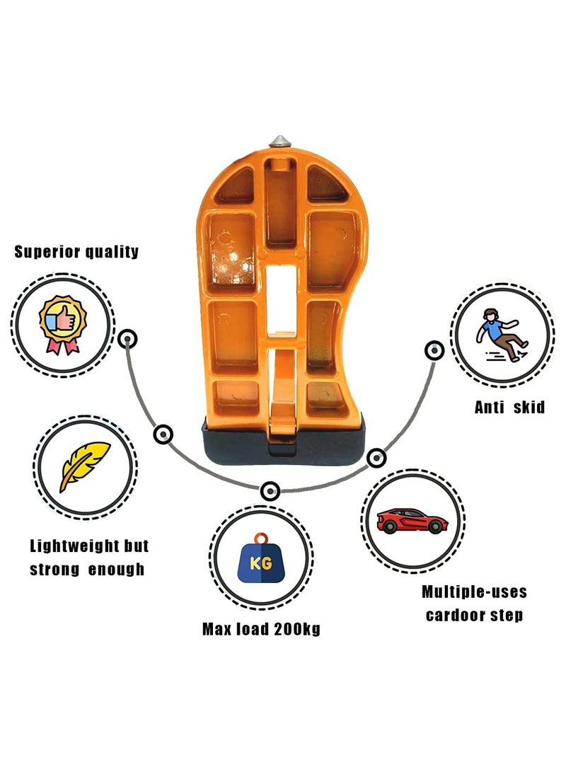general Car Doorstep Foot Pegs Car Pedal Doorstep Car Doorstep Door Latch Hook Pedal Vehicle Folding Ladder U Shaped Hook Multifunction,fit For Most Suv Trucks Vans Mini Vehicle - Image 4