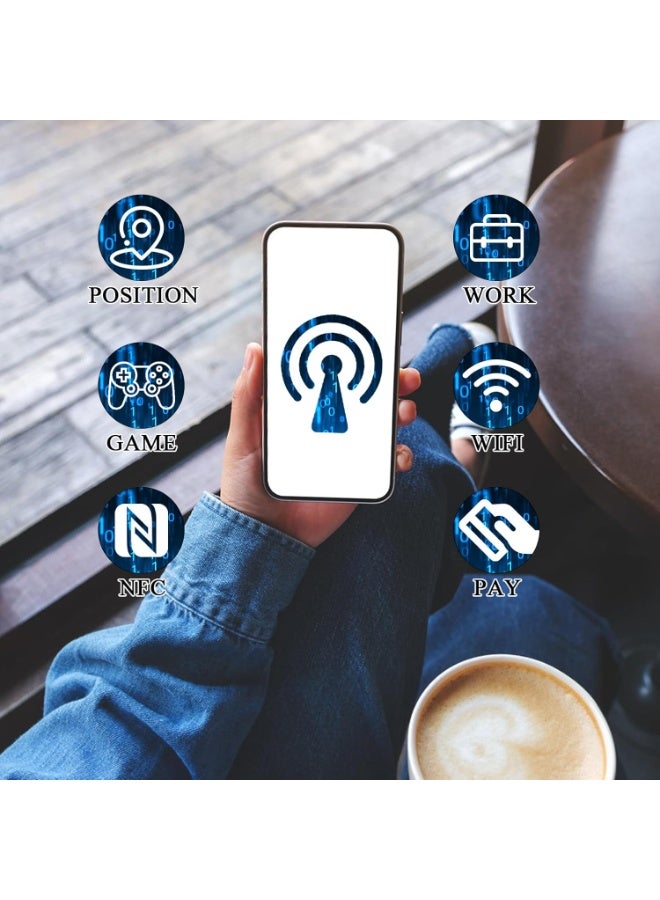 لاكي نوف 60 ملصقًا بتقنية NFC، ملصقات NFC Ntag 215، ملصقات مزودة بشريحة قابلة للبرمجة بسعة 504 بايت لجميع الهواتف والأجهزة التي تدعم تقنية NFC. - Image 2