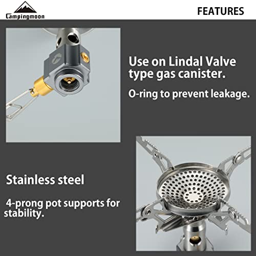camping moon CAMPINGMOON Canister Stove Compact Foldable w/Micro Regulator 4Flex w/o igniter XD-2-NE - Image 4
