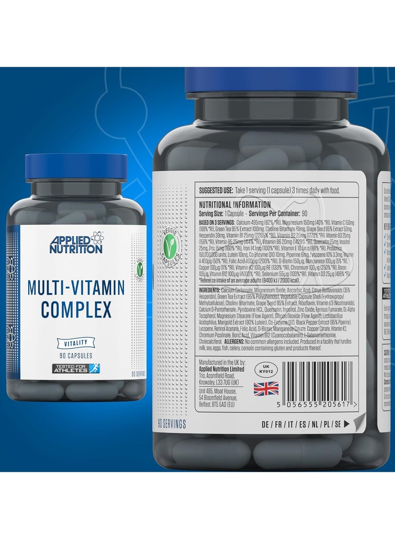 Applied Nutrition Applied Nutrition Multi-vitamin Complex, 30+Vitamins Minerals Probiotics & Antioxidants 90 Capsules  - Image 2