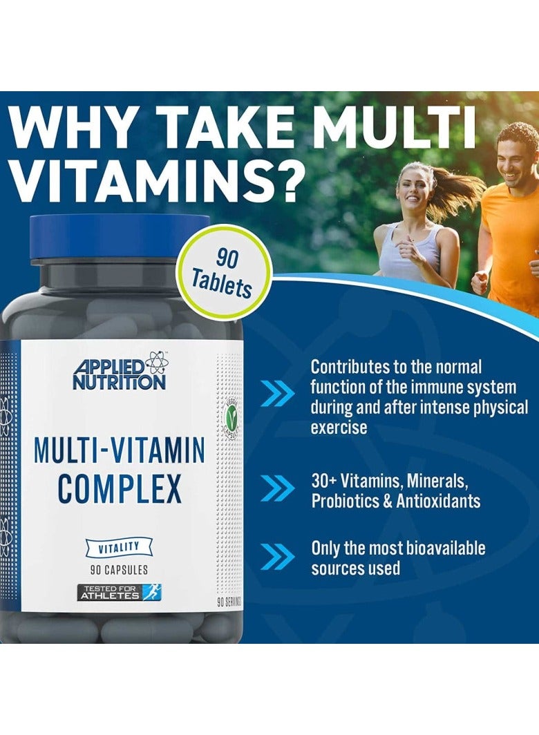 Applied Nutrition Applied Nutrition Multi-vitamin Complex, 30+Vitamins Minerals Probiotics & Antioxidants 90 Capsules  - Image 5