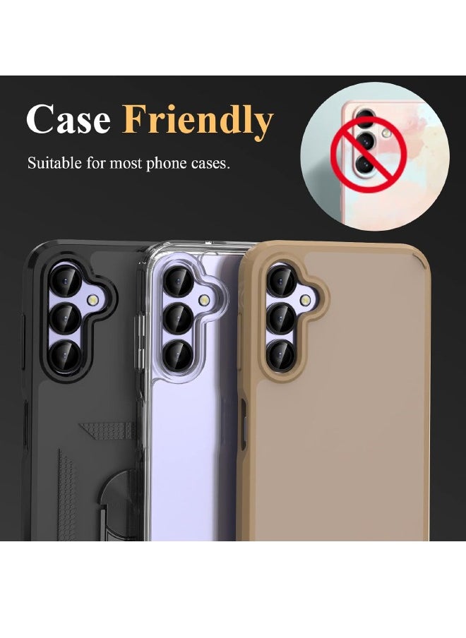 Generic Samsung Galaxy A55 5G Camera Lens Protector, HD 9H Tempered Glass Camera Screen Protector, Metal Ring Lens Cover for Samsung A55, 1 Set  (Installation Tray Alignment Kit, Black)  - Image 5