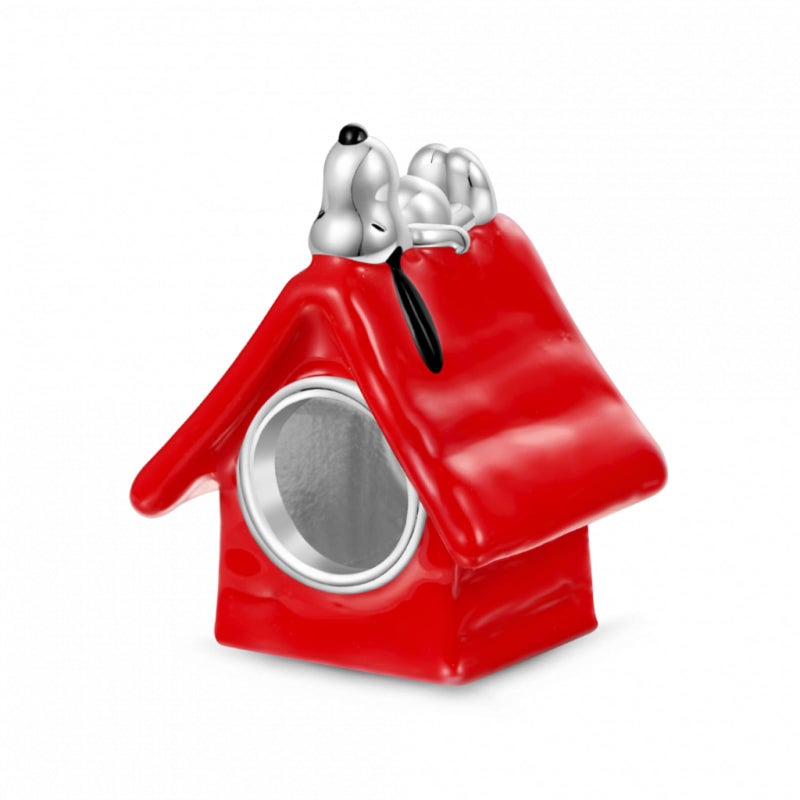 GNOCE Peanuts Snoopy Pendant Dangle Charm for Women, S925 Sterling Silver Dangle Charms for Women Wife, Valentineâ€˜s Day, Motherâ€™s Day Jewelry (Snoopy Dog House) - Image 1