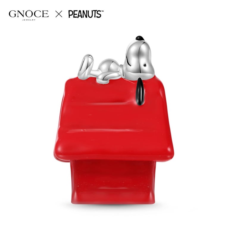 GNOCE Peanuts Snoopy Pendant Dangle Charm for Women, S925 Sterling Silver Dangle Charms for Women Wife, Valentineâ€˜s Day, Motherâ€™s Day Jewelry (Snoopy Dog House) - Image 2
